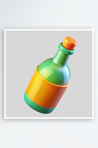 酒瓶免抠图立体设计小元素