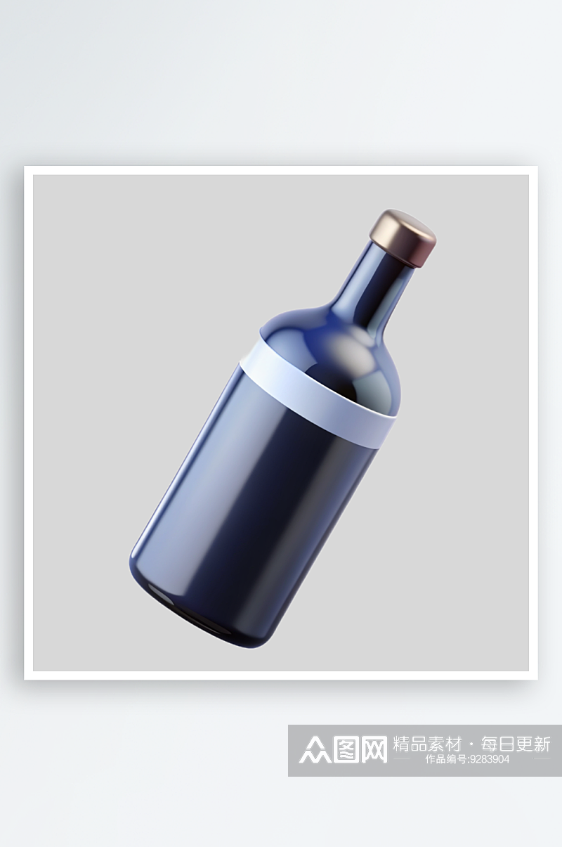 酒瓶免抠图立体设计小元素素材