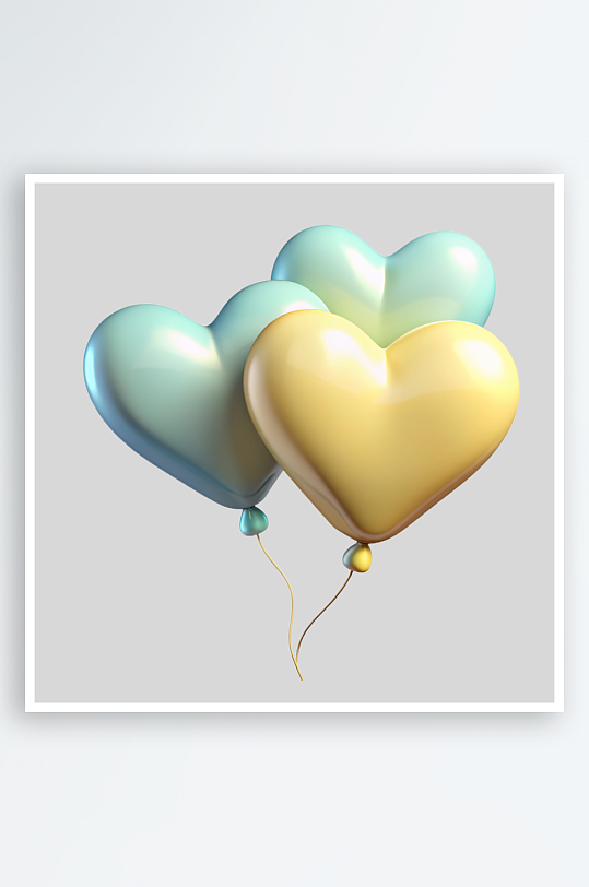 心形气球免抠图立体设计元素