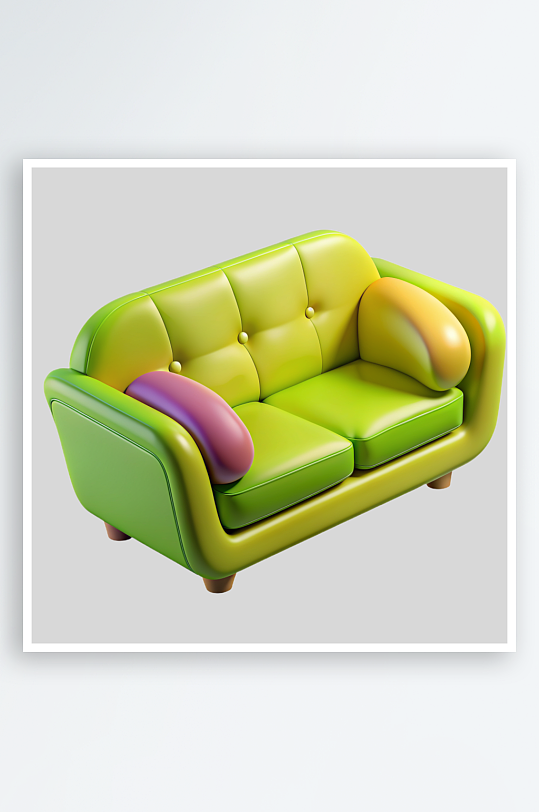 沙发免抠图立体设计小元素