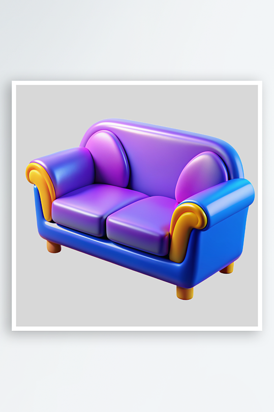 沙发免抠图立体设计小元素