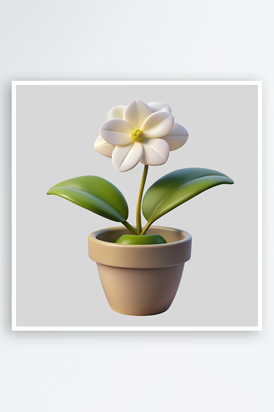 花盆免抠图立体设计元素-众图网