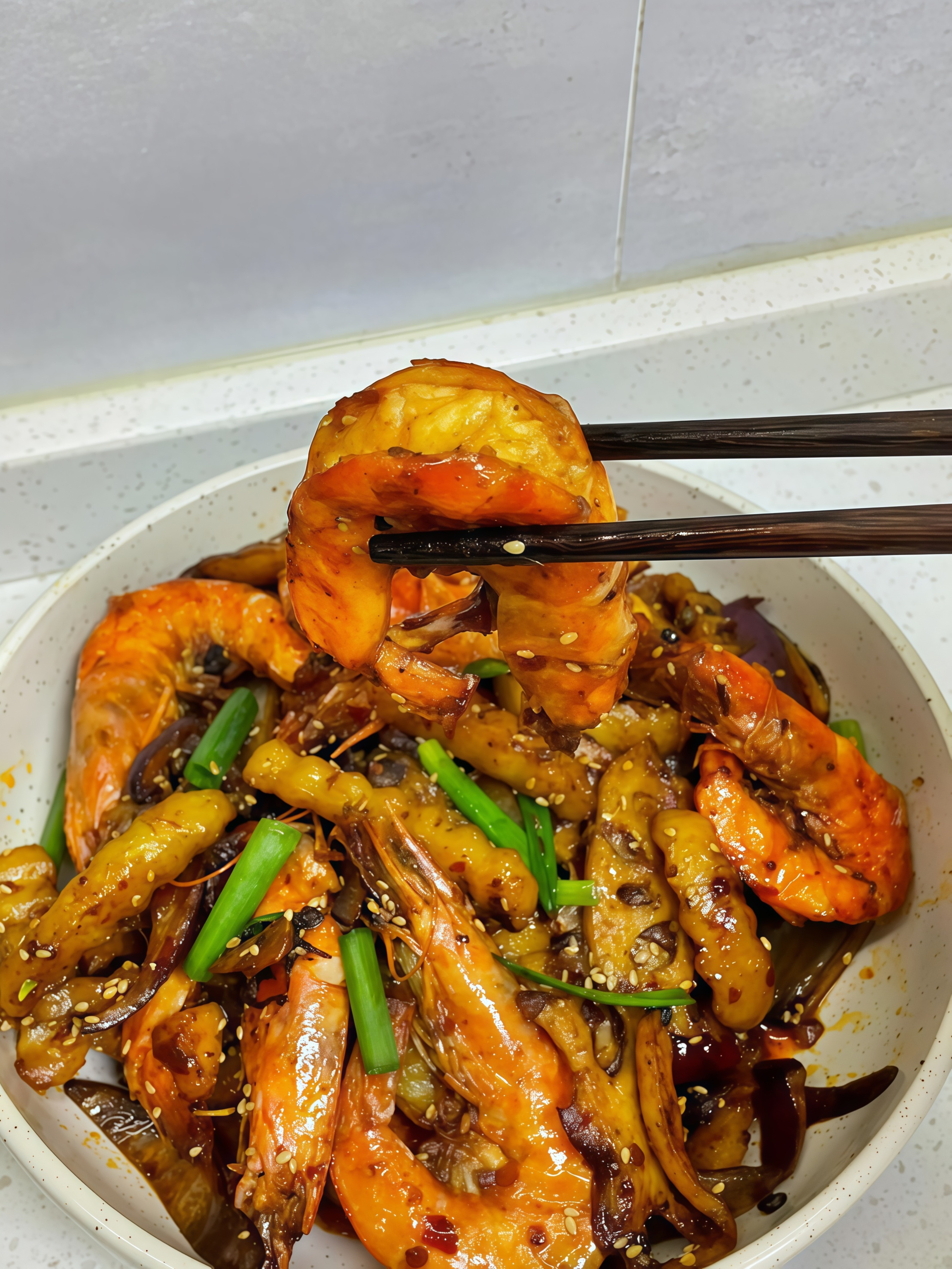 香辣虾炒饭水煮肉片素材