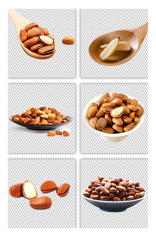 松子坚果零食素材免扣png元素