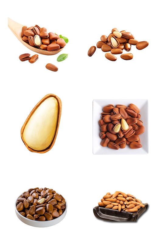 松子坚果零食素材免扣png元素
