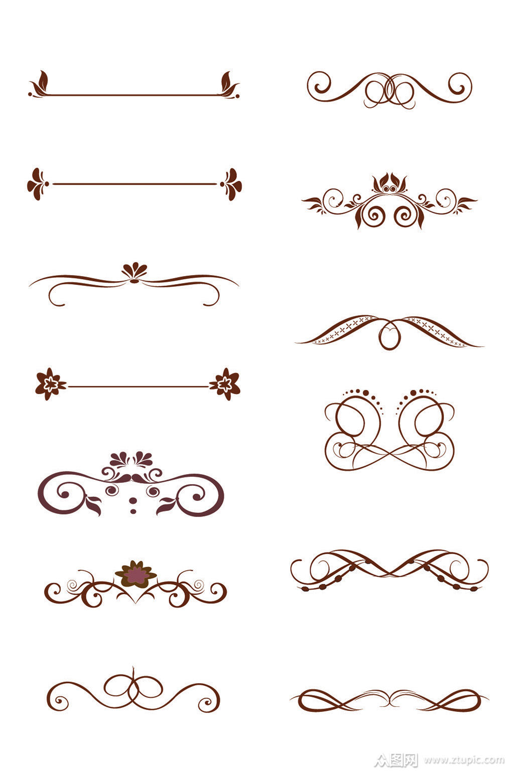 欧式花框花纹边框花边矢量素材png元素