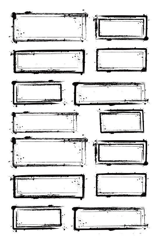 中国风水墨框对话框素材png元素