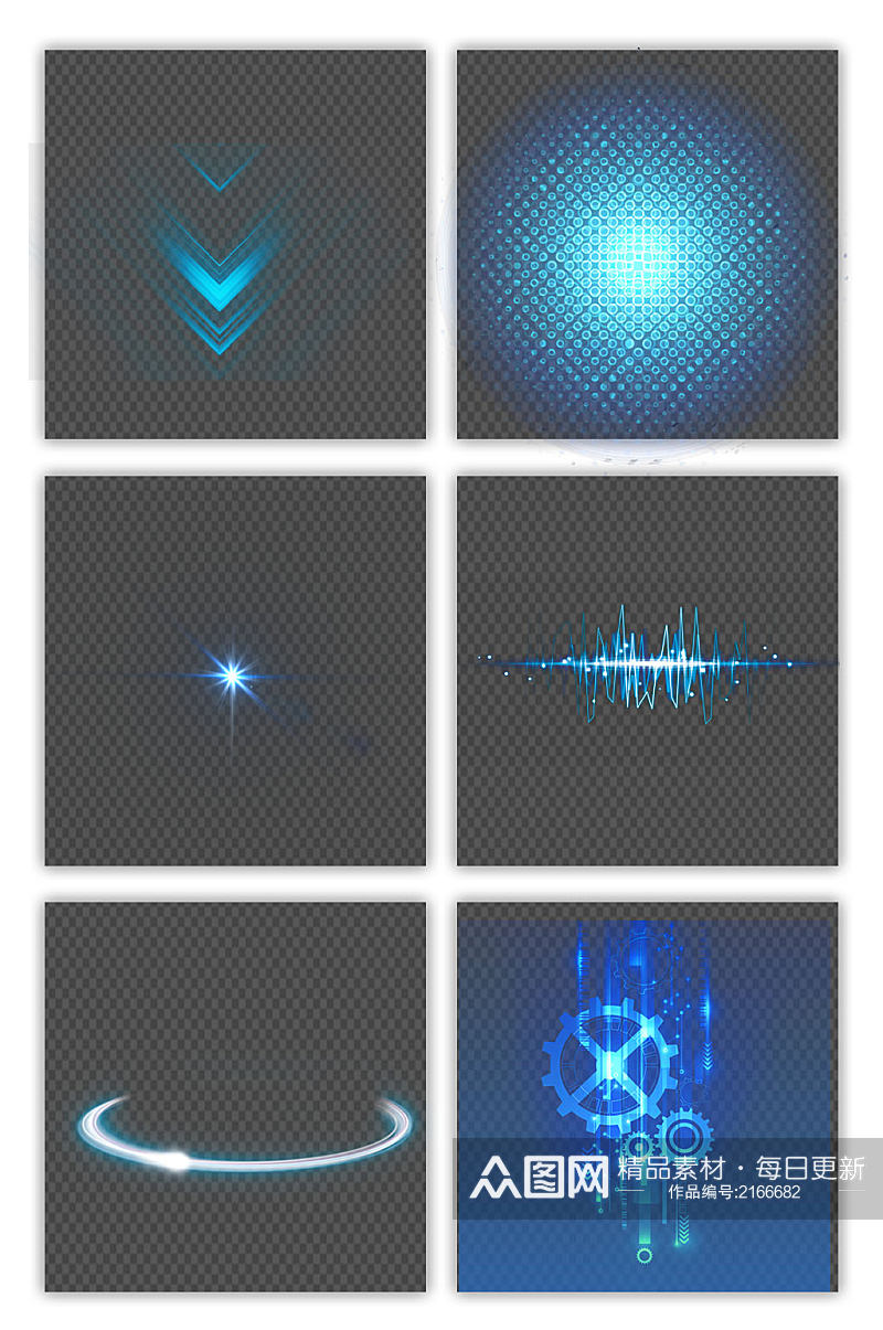 酷炫光感科技科幻元素素材