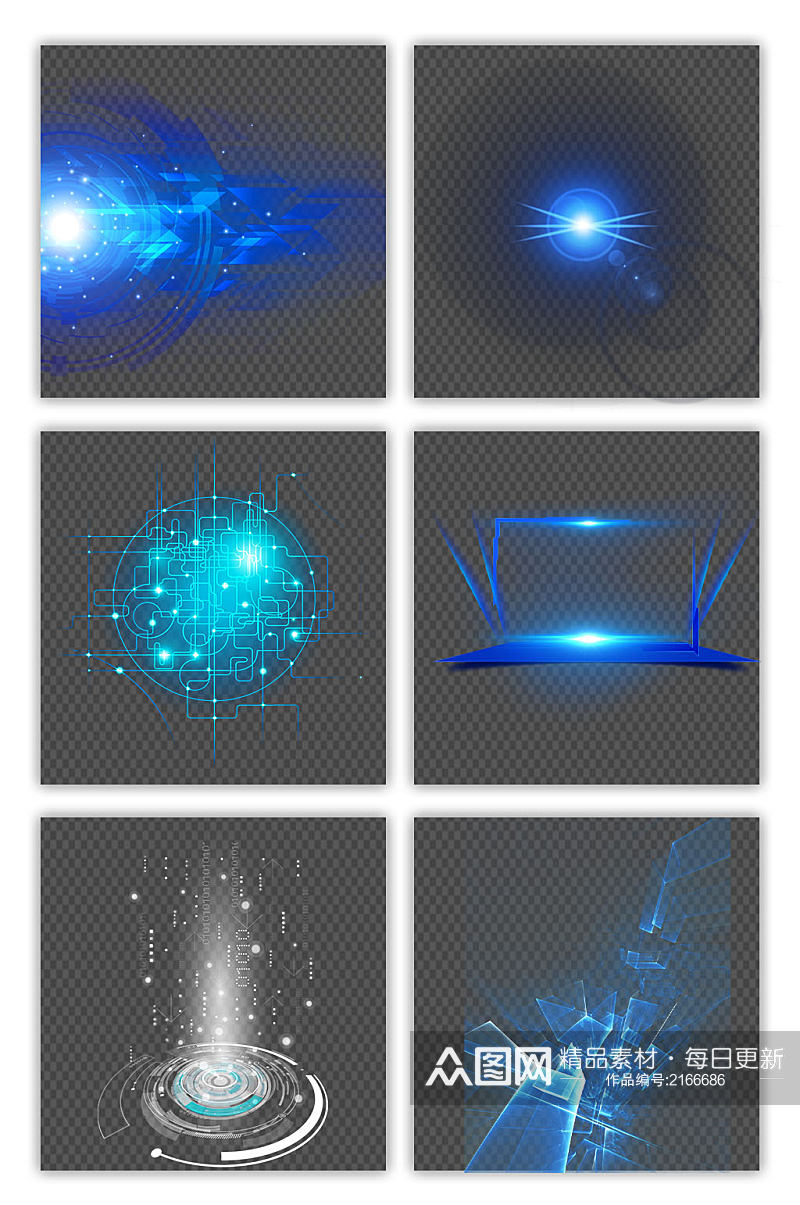 酷炫互联网科技炫光科技科幻元素素材