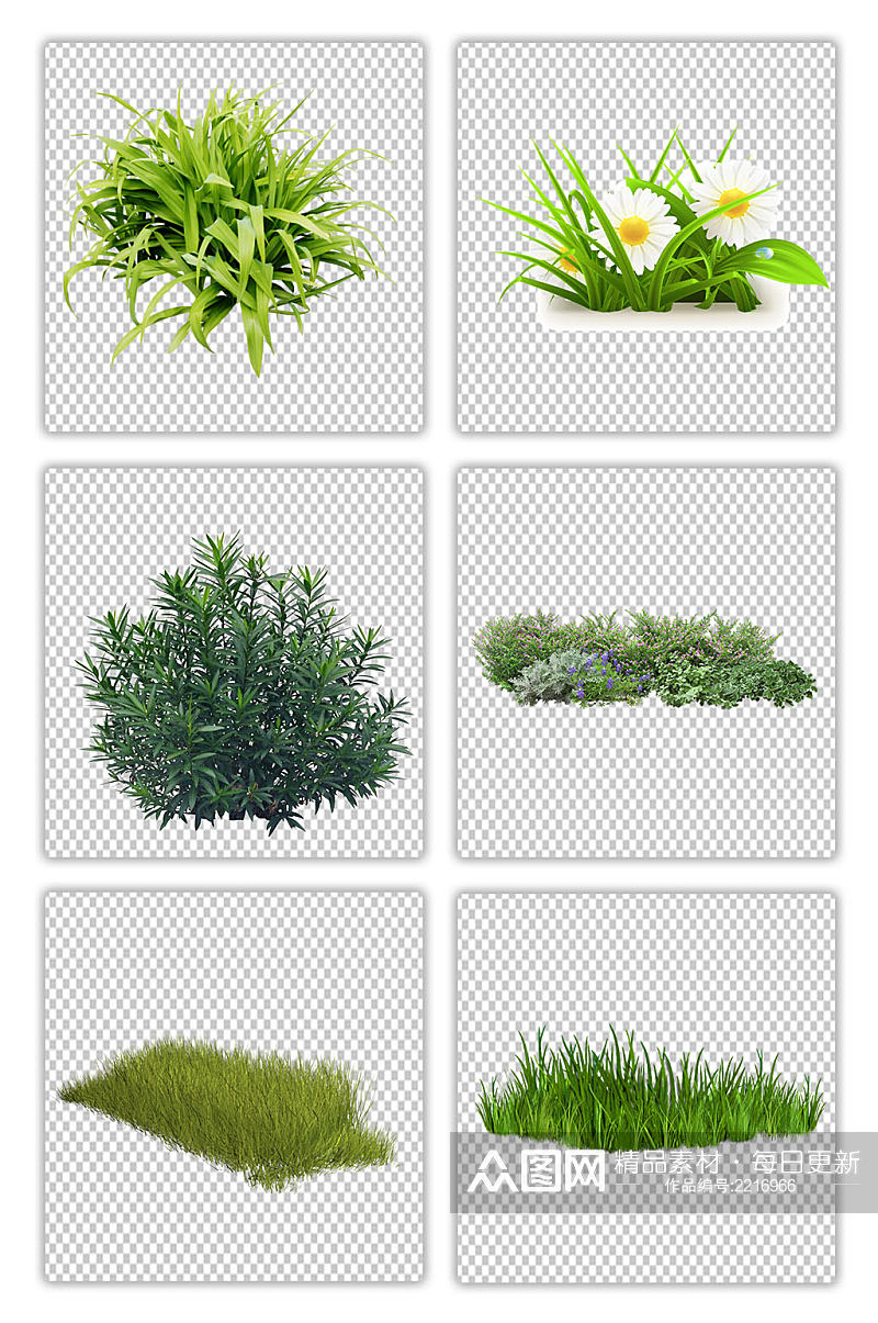 绿色植物小草花海报素材素材