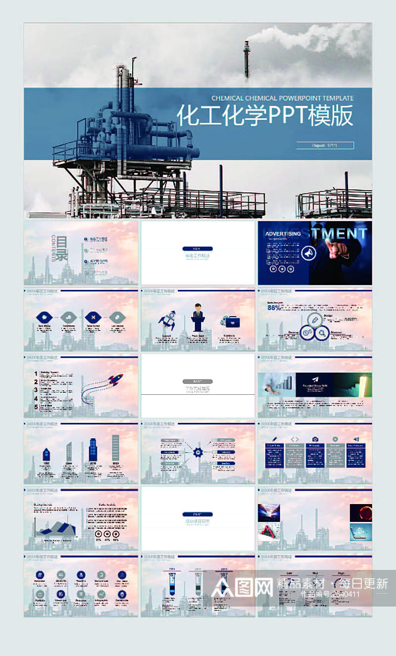 化工化学PPT模版素材