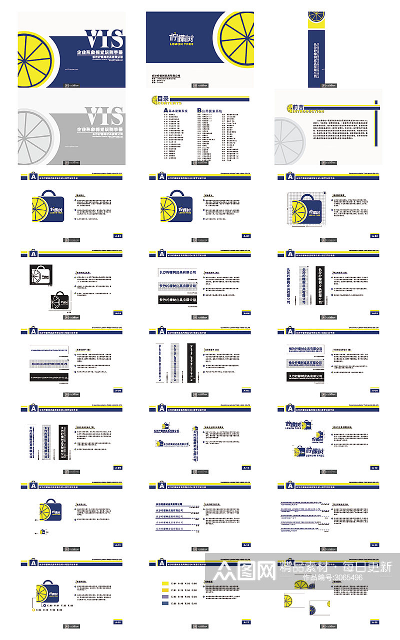 皮具vis宣传手册素材