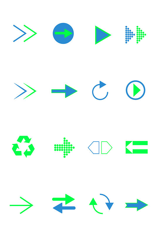 ai矢量简约箭头图标icon