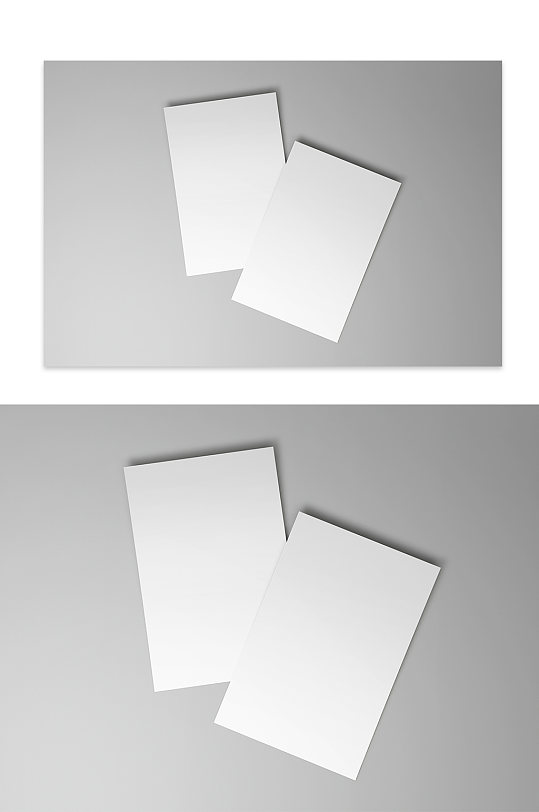 白色简洁卡片样机模版