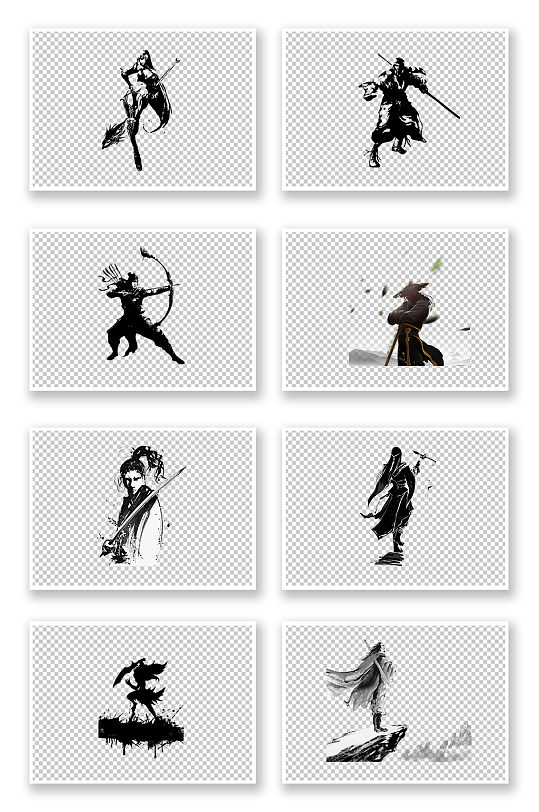 水墨武侠png图片-水墨武侠png素材下载-众图网