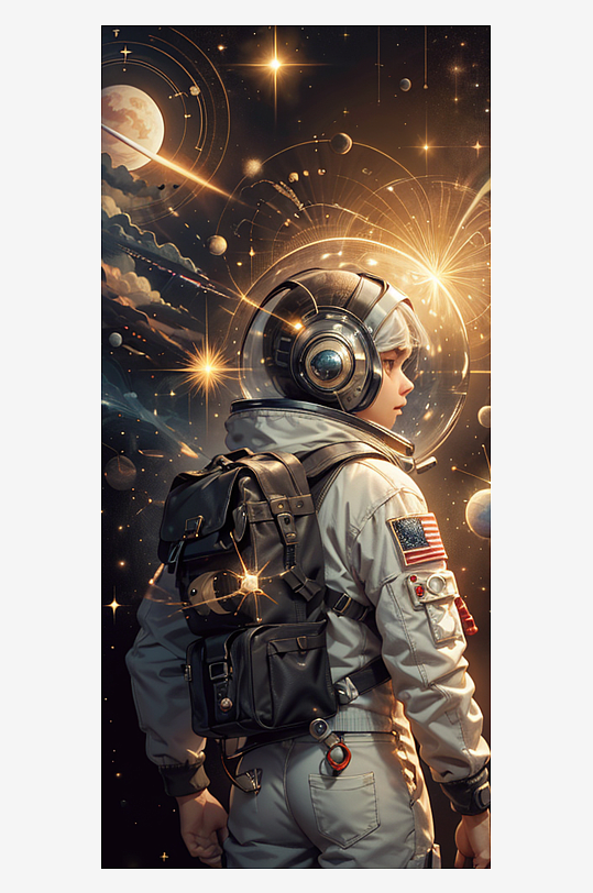 宇航员太空科技背景