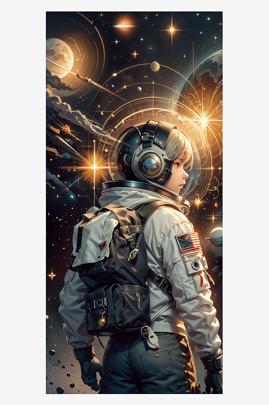 宇航员太空科技背景