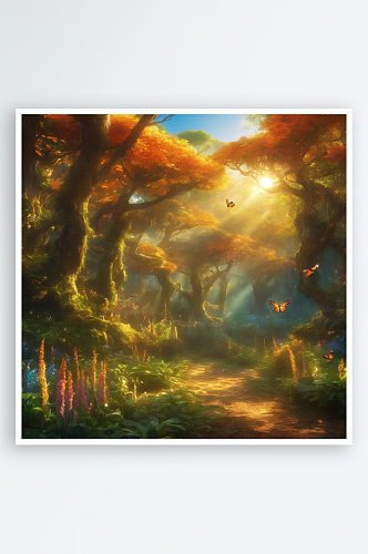 童话森林唯美背景