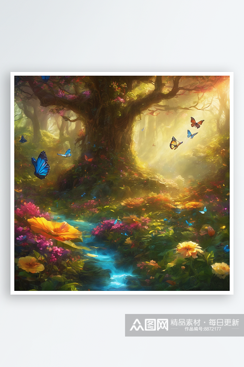 童话森林唯美背景素材