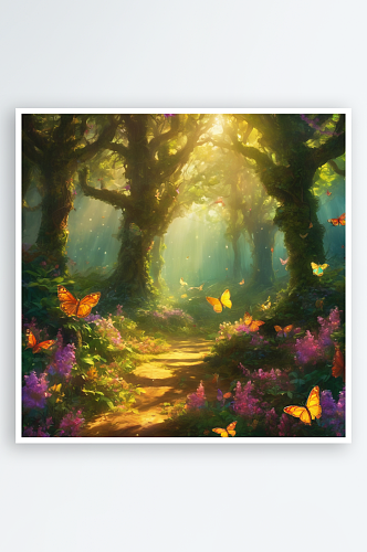 童话森林唯美背景