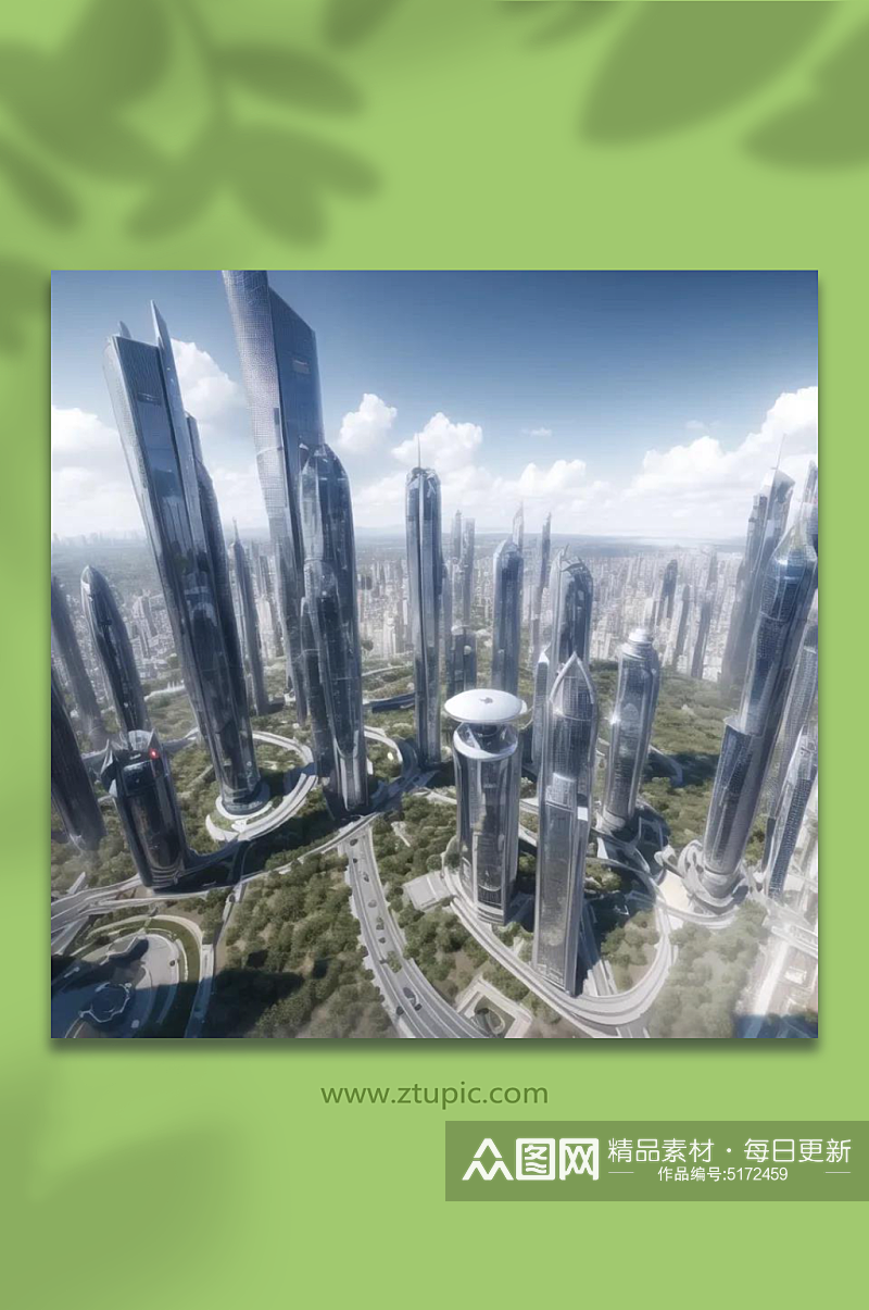 科技风城市未来元素图片素材