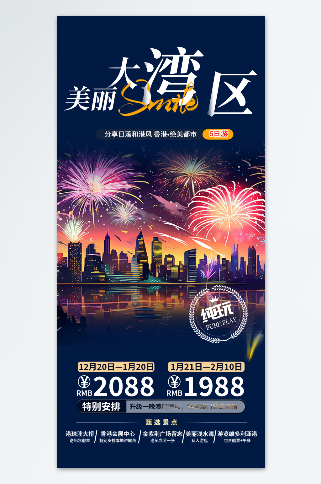 大湾区活动旅游海报素材