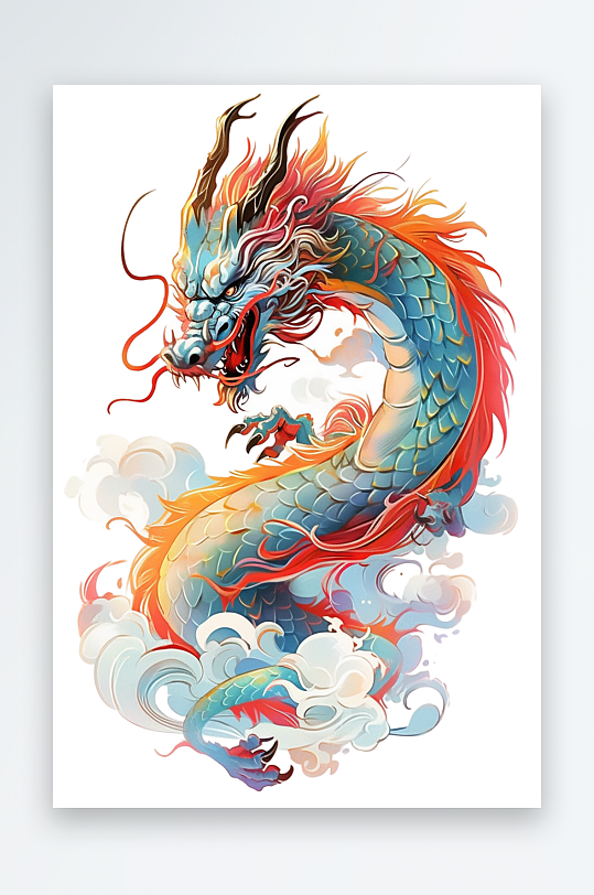大氣中國傳統(tǒng)龍形象素材