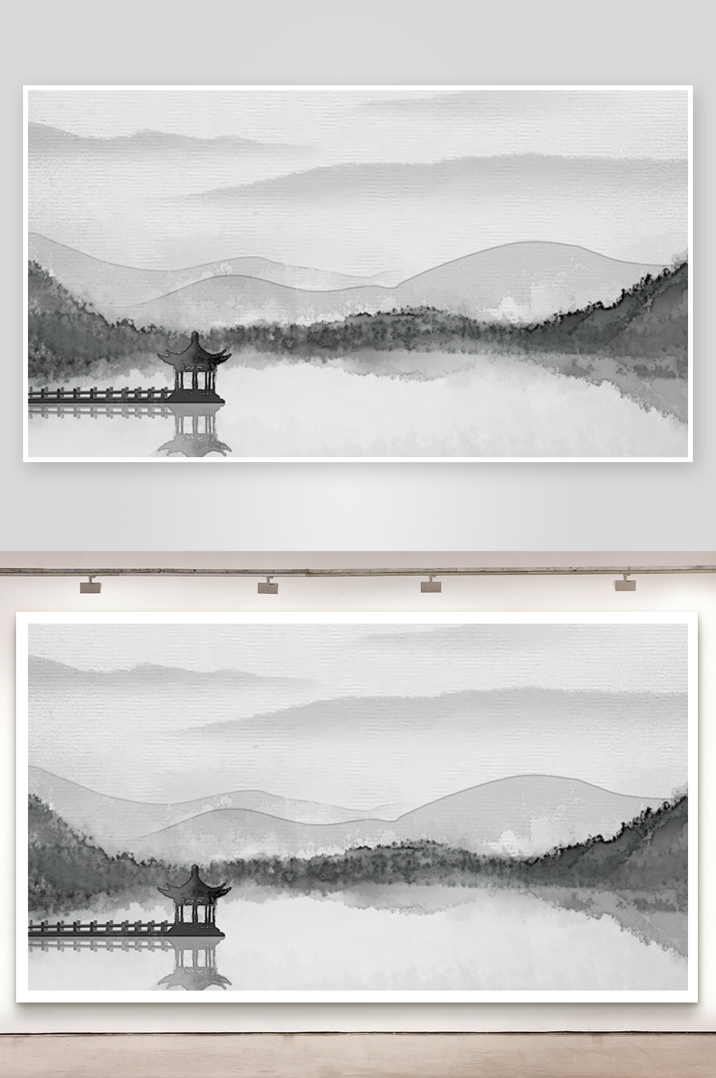 中國(guó)風(fēng)山水背景圖片素材