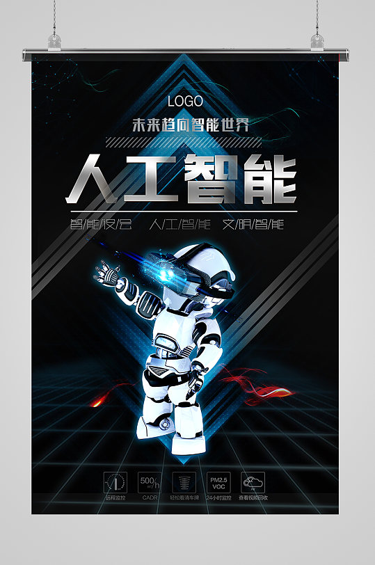 人工智能机器人科技商务海报