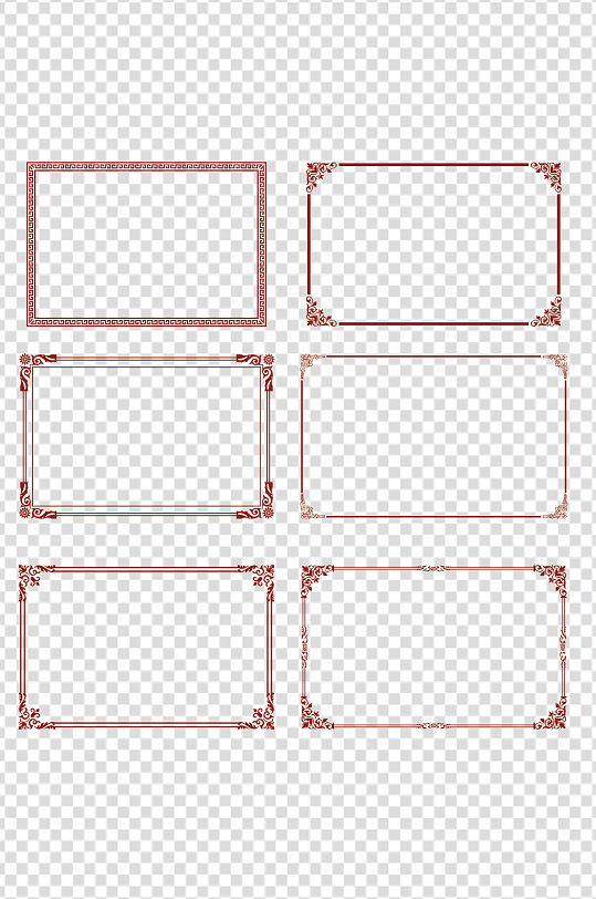 古典矢量免扣花边画框-众图网