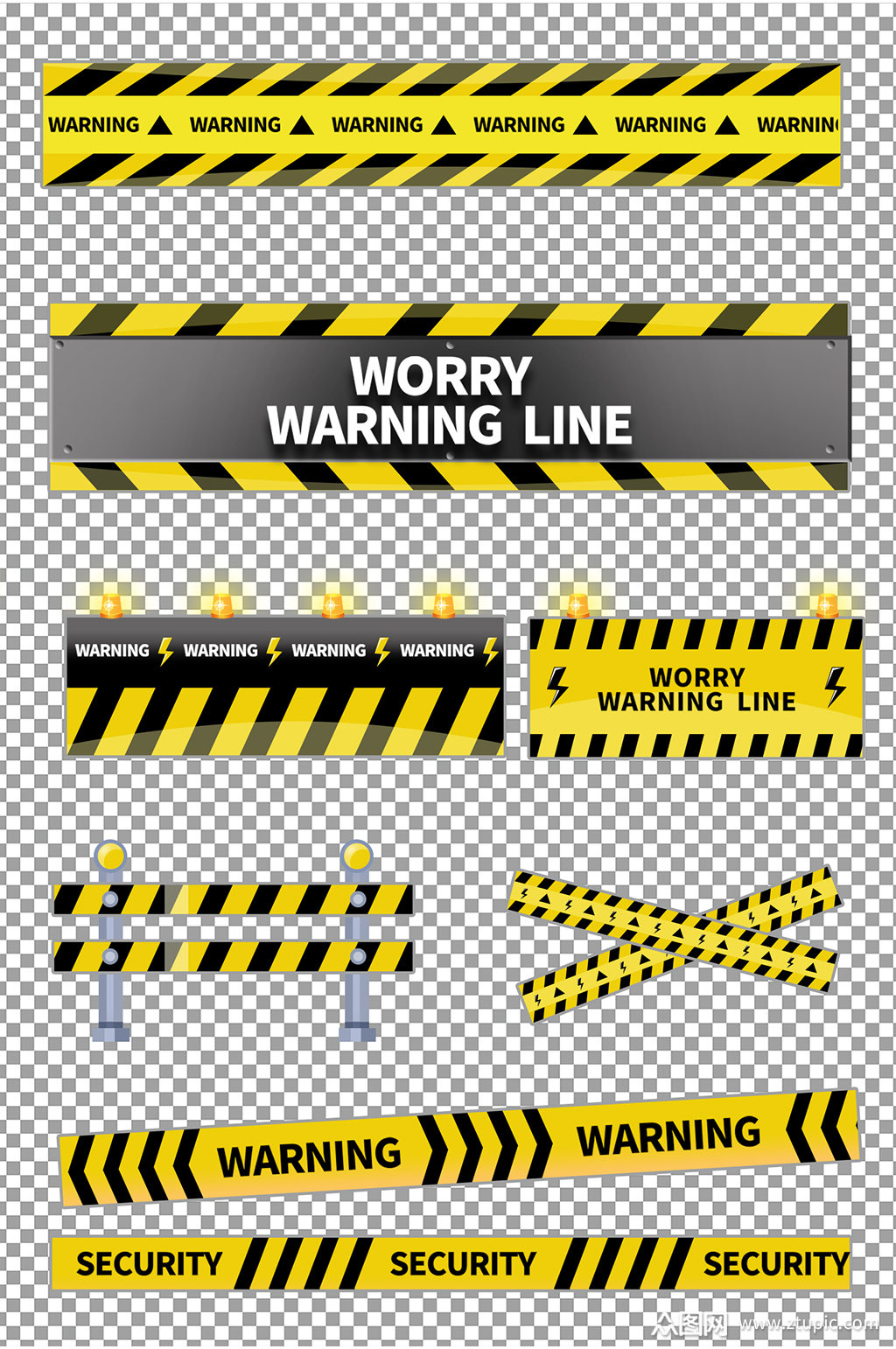 安全警戒线图片素材