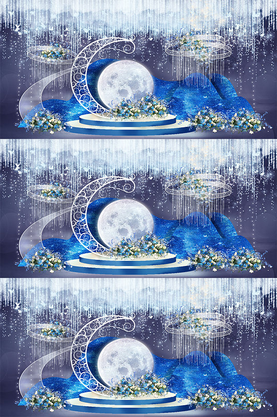 水晶蓝色婚礼主题-众图网