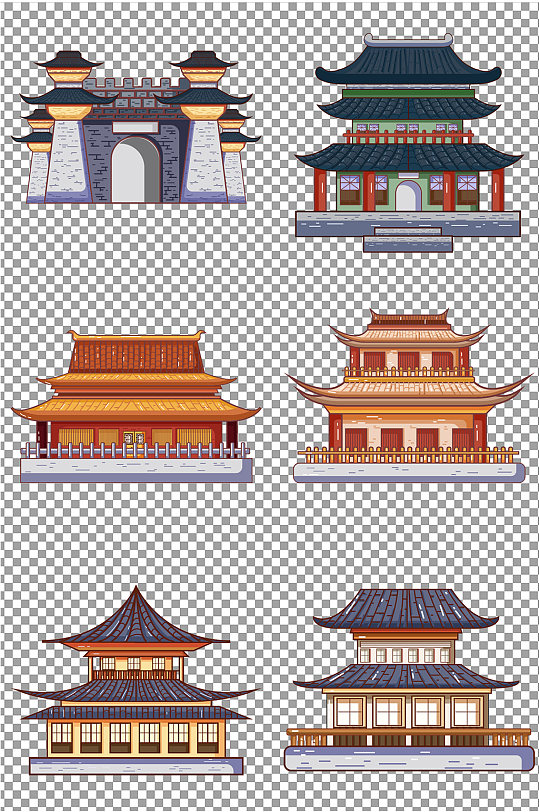 中式古风建筑城门图片建筑插画图片素材立即下载城市背景图片素材立即