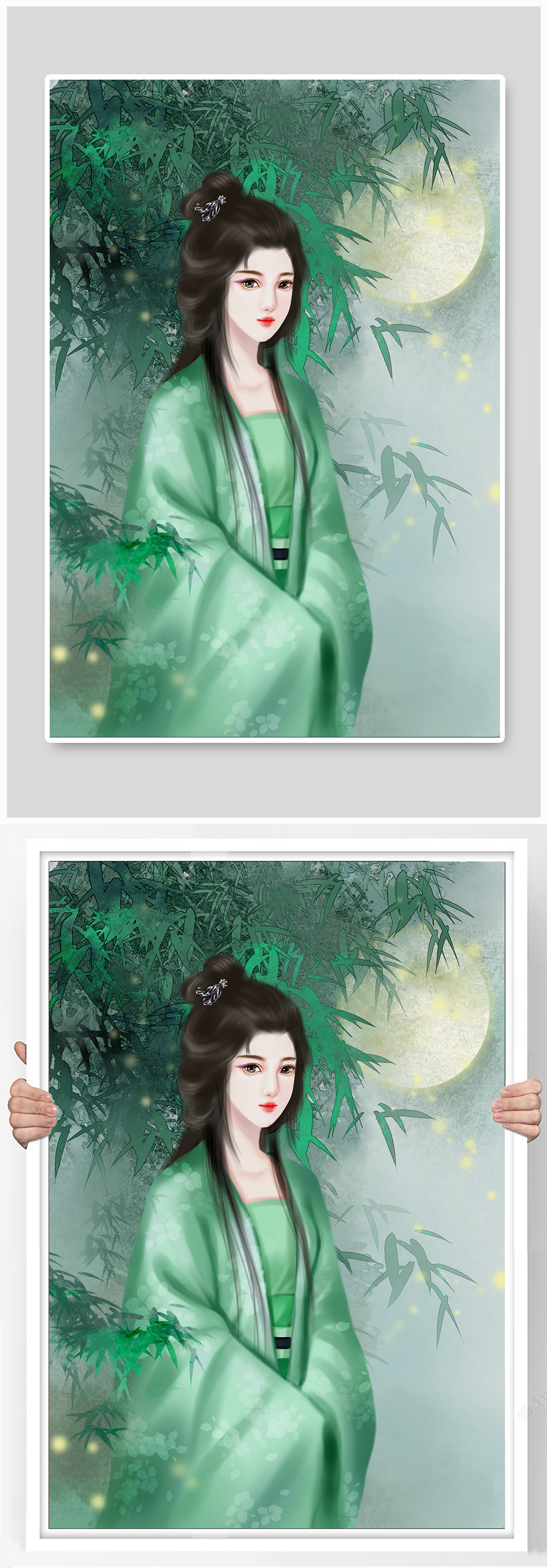 古风美女人物插画模板下载-编号892043-众图网