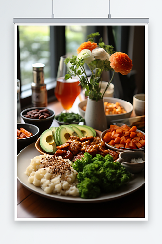 AI数字餐厅美食沙拉照片