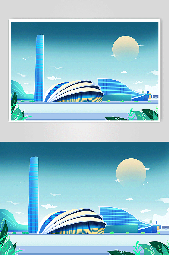 武汉地标插画图片-武汉地标插画素材下载-众图网