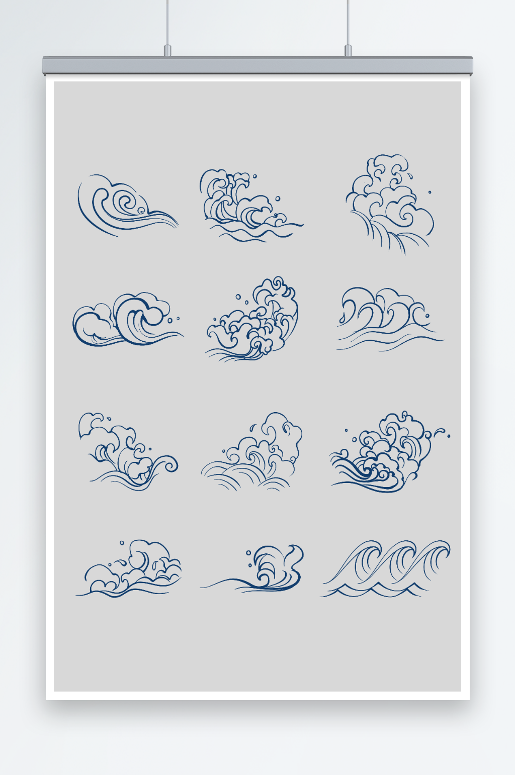 海水花纹图案的寓意图片