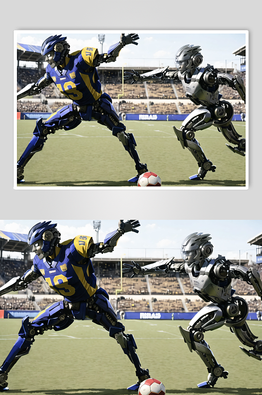 机器人踢足球背景图片