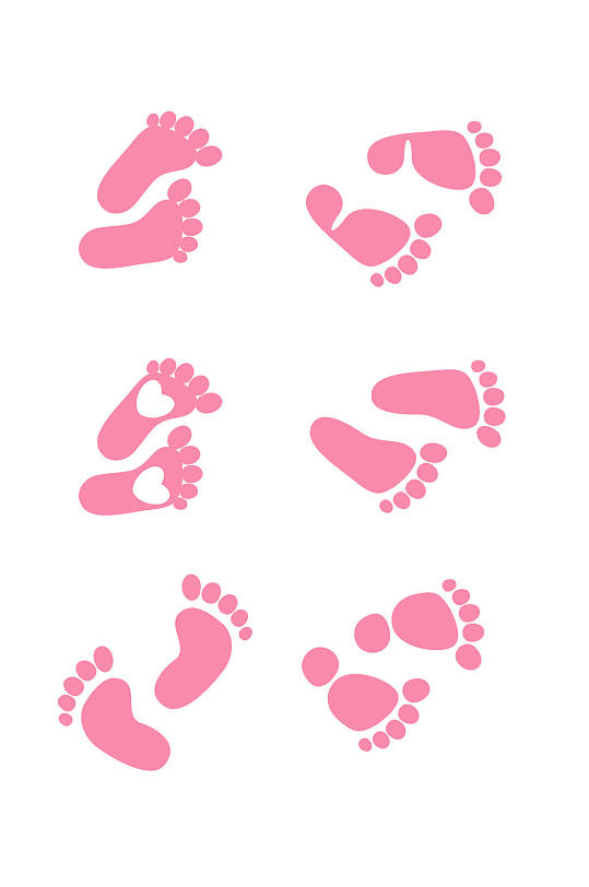 卡通粉色可爱小脚丫