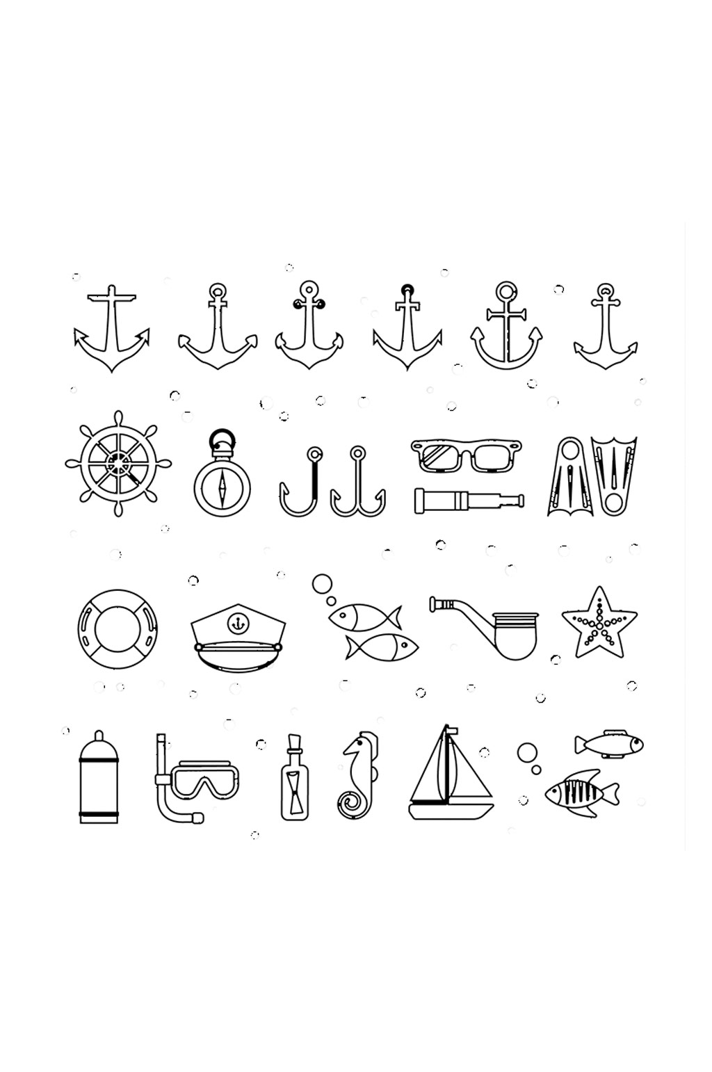 创意航海元素图标矢量素材