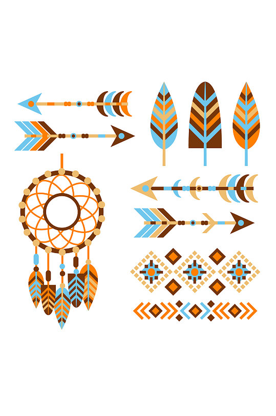 3款手绘波西米亚风花纹背景矢量图