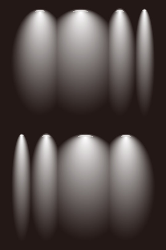 白色舞台射灯光效元素-众图网