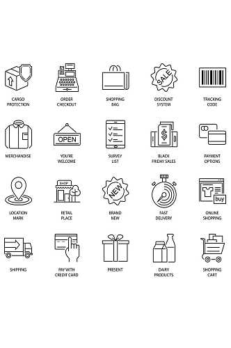 购物零售icon图标素材