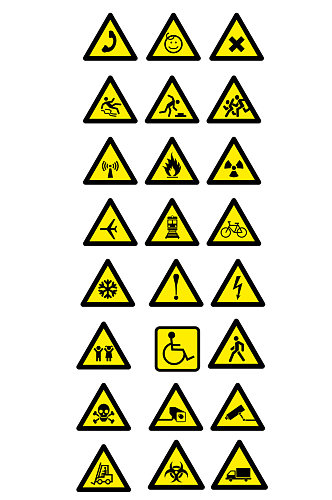 安全标识标志标示设计素材