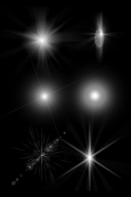 白色星光光效元素-众图网