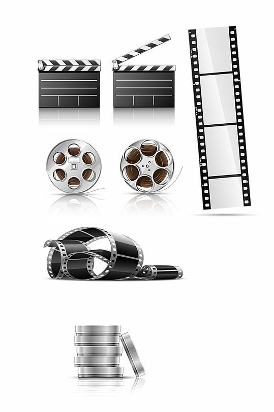 胶片电影免扣素材立即下载立体电影胶卷海报矢量素材立即下载弯曲的