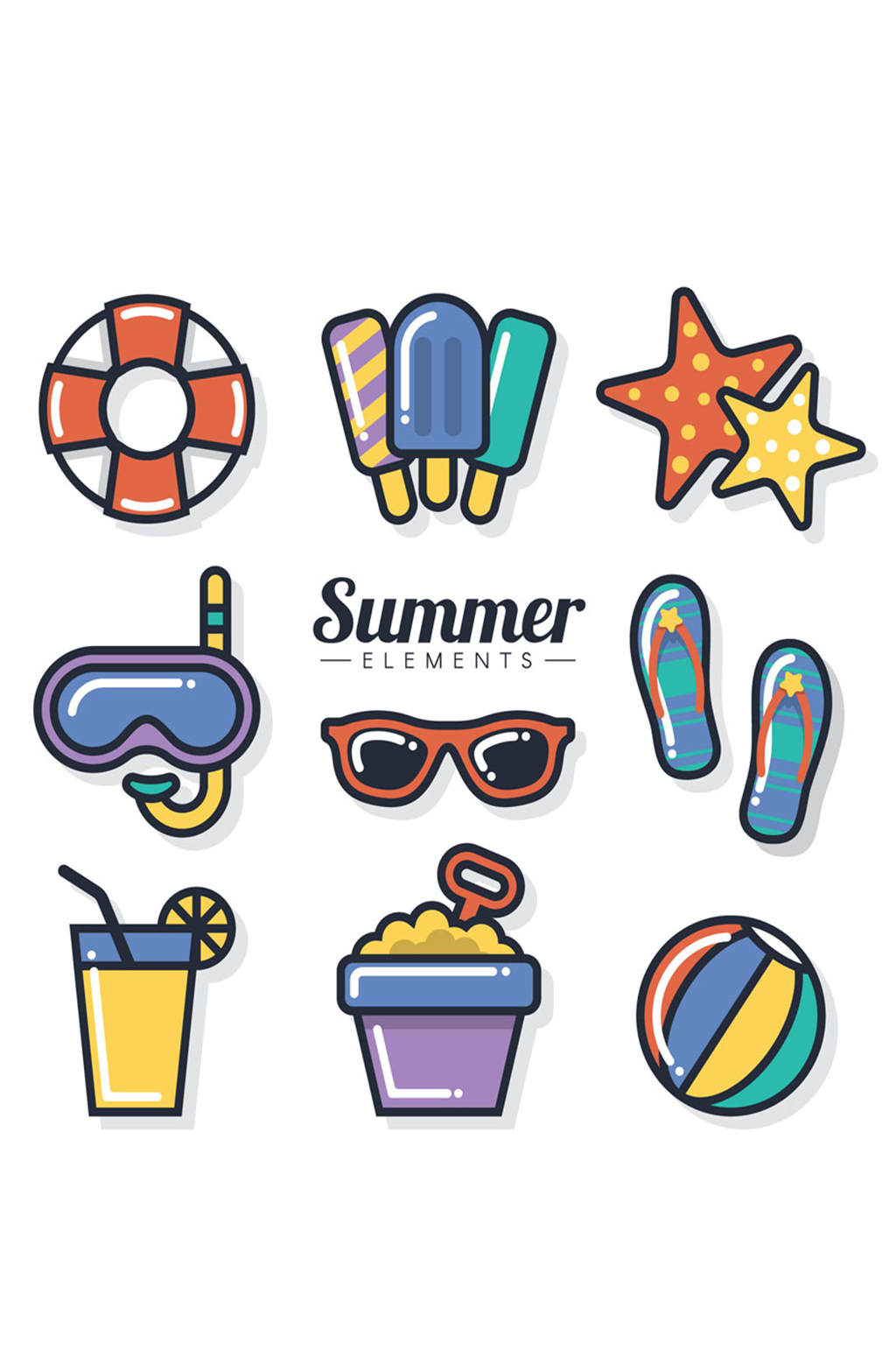 夏季物品元素图标饮料