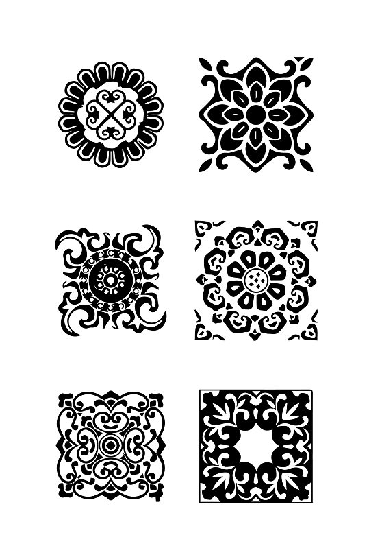 复古刺绣花边花纹-众图网