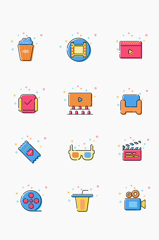 电影院mbe卡通可爱图标