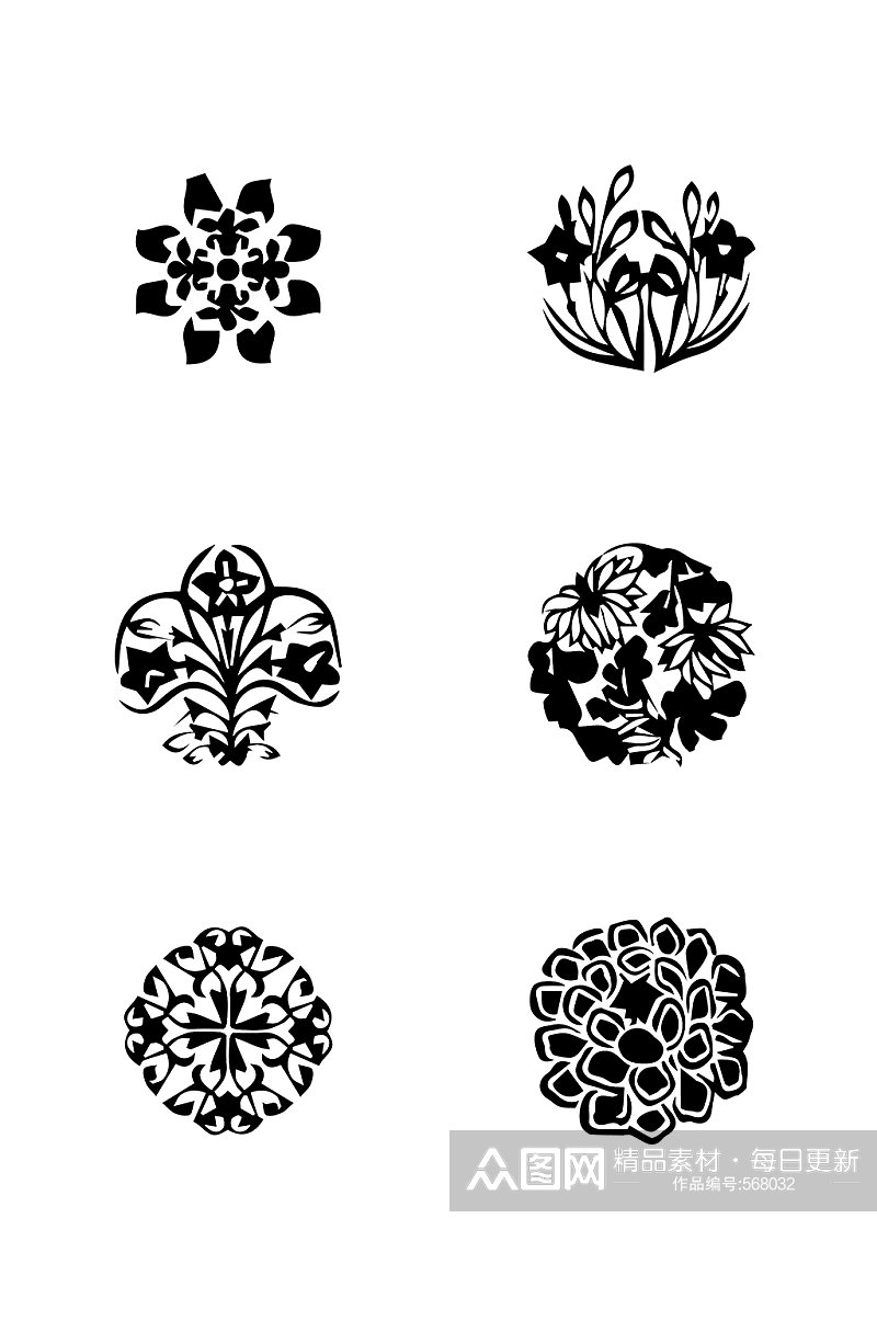 中国复古传统花纹素材